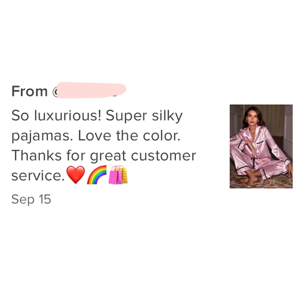 Satin Pink Stripes 2 Piece Pajamas Set - Picture 11 of 12